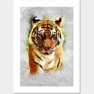 Magnificent Bengal TIGER Abstract Watercolor artwork for the animal lovers Posters and Art